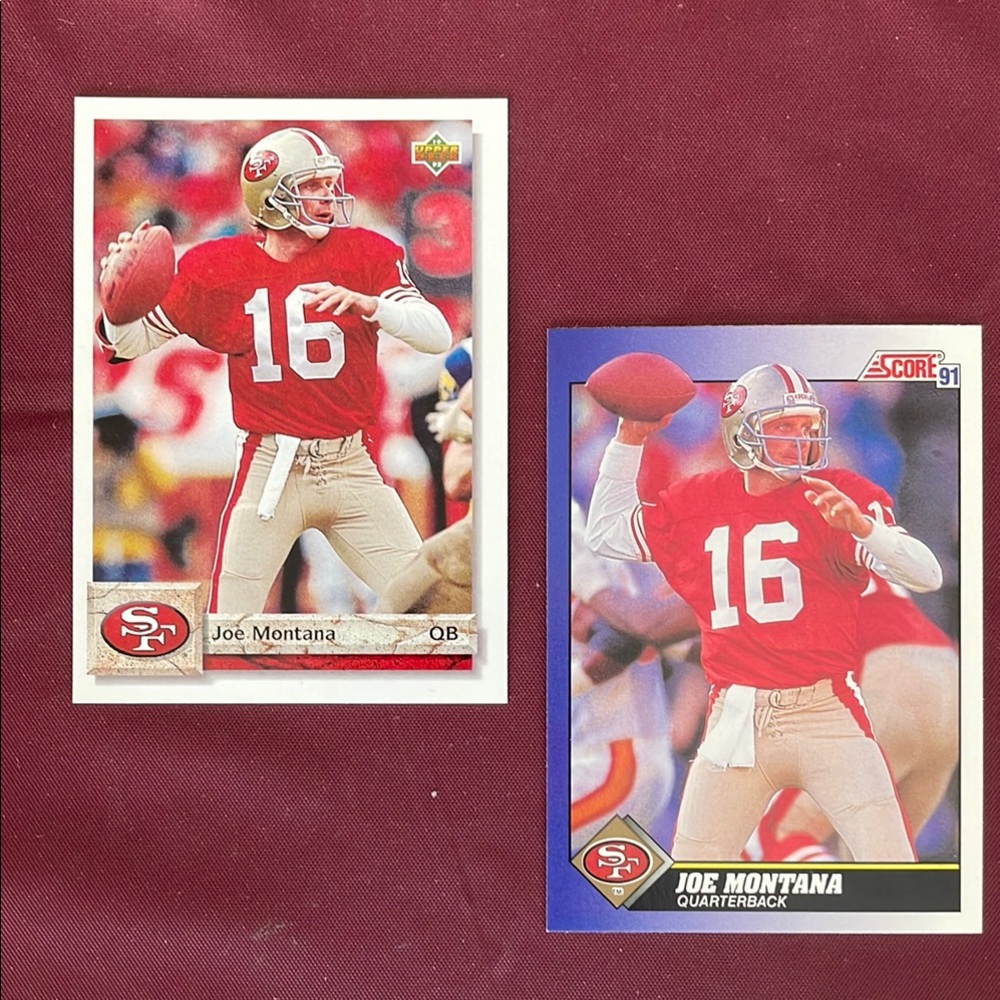 Joe Montana Football Cards Collection